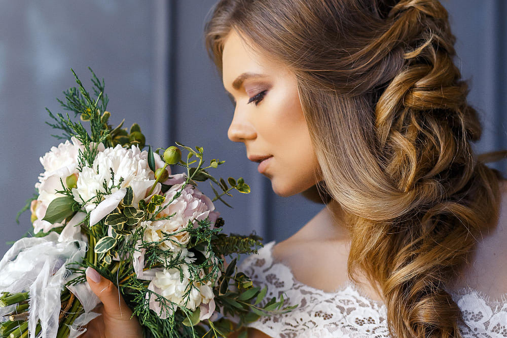 Elegant bridal hairstyle